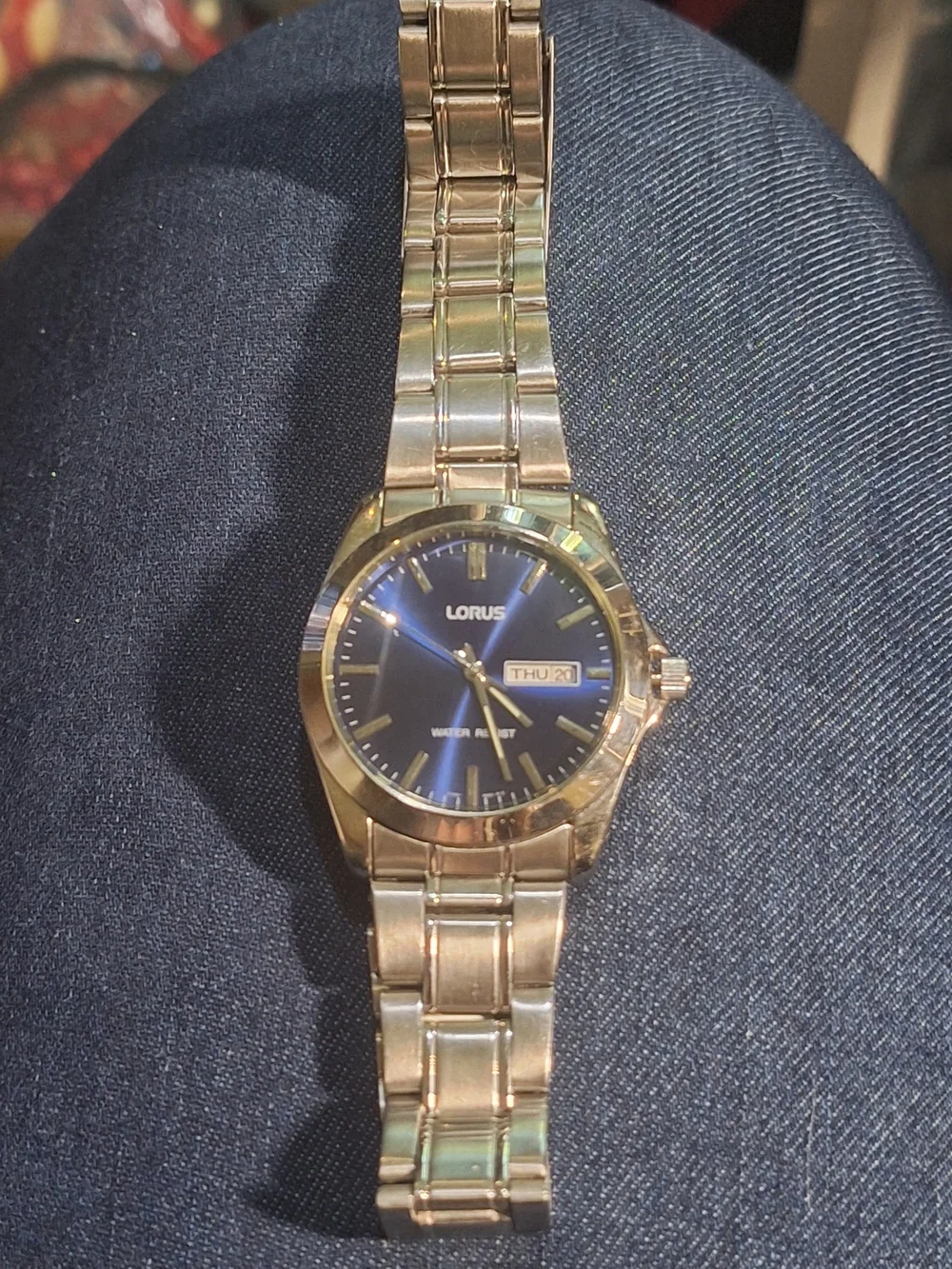 Lorus Classic Men’s Watch – Deep Blue Sunray Dial (New Battery!)